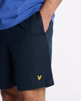 Lyle & Scott linnen deckshorts - donkerblauw Donker Marine