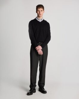 Lyle & Scott Linnen Oxford Shirt - Donker Marineblauw