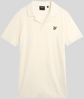 Lyle & Scott Linnen Revere Kraag Polo Shirt - Beige - maat XS