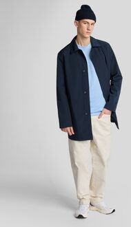 Lyle & Scott Linnenmix Gebreide T-shirt - Lichtblauw