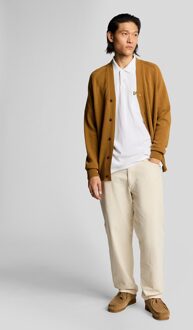 Lyle & Scott Linnenmix Polo Shirt - Wit