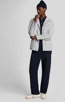 Lyle & Scott Linnenmix Poloshirt - Donkerblauw Donker Marine