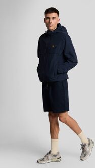 Lyle & Scott linnenmix shorts met trekkoord - donkerblauw Donker Marine