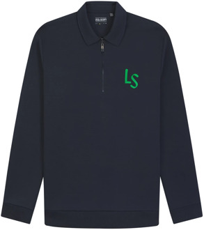 Lyle & Scott Logo Quarter Zip Sweatshirt Lyle & Scott , Blue , Heren - 2Xl,Xl,L,M,S,Xs