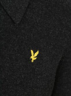 Lyle & Scott Longsleeve Poloshirt Lamswol Zwart - L,M,S,XL,XXL