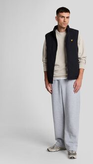 Lyle & Scott Loopback Geborduurd Ronde Hals Sweater - Beige