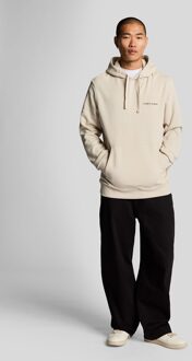 Lyle & Scott Loopback Geborduurde Hoodie - Beige