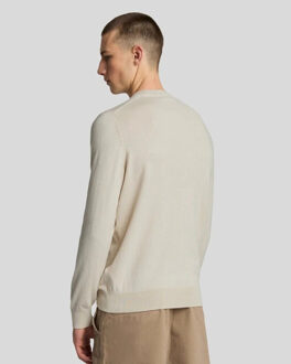 Lyle & Scott Lyle and Scott Cotton merino crewneck zand Ecru