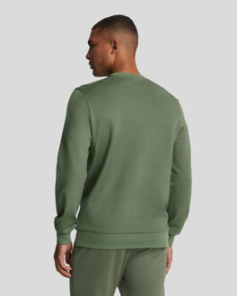 Lyle & Scott Lyle and Scott crew neck fly fleece sweater sportcasual heren - - maat M Groen