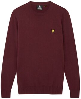 Lyle & Scott Lyle and Scott Crew neck merino Rood