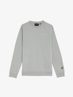 Lyle & Scott Lyle and Scott Jongens sweater script grey mirage - maat 134/140 Grijs