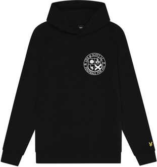 Lyle & Scott Lyle And Scott Juniors Football Logo Hoodie voor jongens in Zwart