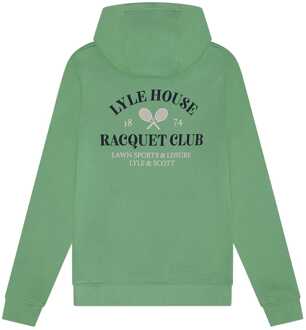Lyle & Scott Lyle And Scott Juniors Racquet Club Graphic Hoodie voor jongens in Groen - 3-4J / 98-104cm