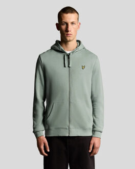 Lyle & Scott Lyle and Scott Zip thorou hoodie mint Groen