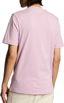 Lyle & Scott Lyle Scott Heren Korte Mouwen T-Shirt Regular Fit Ronde Hals Zomerse Katoenen Tee Lichtroze