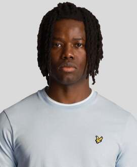 Lyle & Scott Lyle Scott lichtblauw T-shirt met getipte kraag