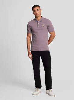 Lyle & Scott Lyle & Scott-logo op de borst Highland Mauve paars poloshirt Roze