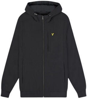 Lyle & Scott Lyle & Scott-merk gunmetal grijs softshell jack - maat Donkergrijs