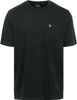 Lyle & Scott Lyle Scott Pocket Logo getextureerd Gunmetal T-shirt Grijs