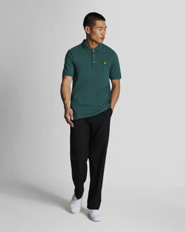 Lyle & Scott malachietgroen effen poloshirt - maat S