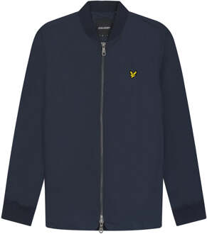 Lyle & Scott Marineblauw bomberjack met Lyle & Scott-merk