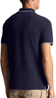 Lyle & Scott marineblauw gecoordineerd logo-poloshirt met korte mouwen