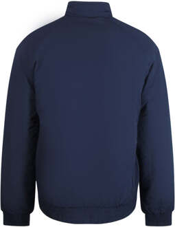 Lyle & Scott marineblauw jack met gewatteerde mouwen en volledige ritssluiting - maat