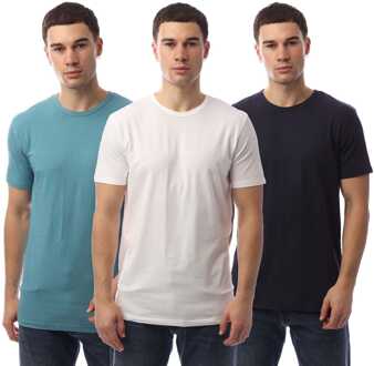Lyle & Scott Men's Lyle And Scott Basic 3 Pack T-Shirts in Blue Blauw