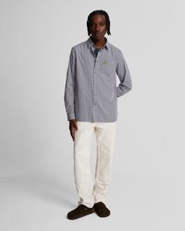 Lyle & Scott Men's Lyle And Scott Checked Gingham Shirt in Blue - maat Blauw