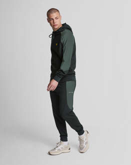 Lyle & Scott Men's Lyle And Scott Colour Block Tracksuit Bottoms in Black Zwart
