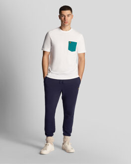 Lyle & Scott Men's Lyle And Scott Contrast Pocket T-Shirt in White Green Wit