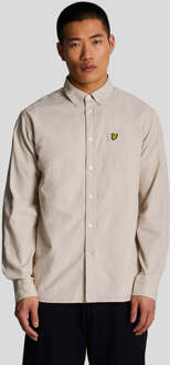 Lyle & Scott Men's Lyle And Scott Cotton Linen Button Down Shirt in Cream Crème
