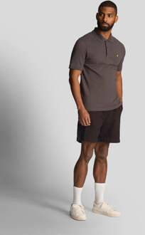 Lyle & Scott Men's Lyle And Scott Cotton Linen Shorts in Black Zwart - M