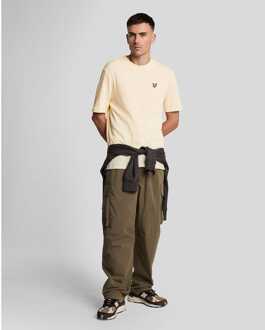 Lyle & Scott Men's Lyle And Scott Crepe T-Shirt in Beige - maat L