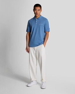 Lyle & Scott Men's Lyle And Scott Embroidered Polo Shirt in Blue - maat Blauw