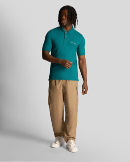 Lyle & Scott Men's Lyle And Scott Embroidered Polo Shirt in Green - maat Groen