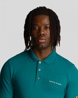 Lyle & Scott Men's Lyle And Scott Embroidered Polo Shirt in Green - maat M Groen