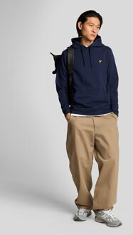 Lyle & Scott Men's Lyle And Scott Flag Print Pullover Hoodie in Navy
