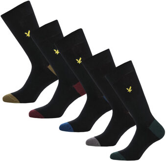 Lyle & Scott Men's Lyle And Scott Graham 5 Pack Socks in Black Zwart