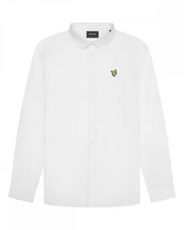 Lyle & Scott Men's Lyle And Scott Long Sleeve Poplin Shirt in White Wit
