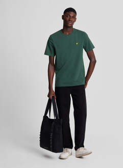 Lyle & Scott Men's Lyle And Scott Pique T-Shirt in Teal Groen
