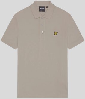 Lyle & Scott Men's Lyle And Scott Plain Polo Shirt in Beige Groen