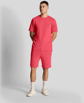 Lyle & Scott Men's Lyle And Scott Plain T-Shirt in Pink - maat S Roze