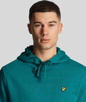 Lyle & Scott Men's Lyle And Scott Pullover Hoodie in Green - maat S Groen