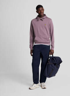 Lyle & Scott Men's Lyle And Scott Pullover Hoodie in Purple - maat Roze