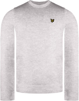 Lyle & Scott Merino Heren Lichtgrijze Trui Lichtgrijs
