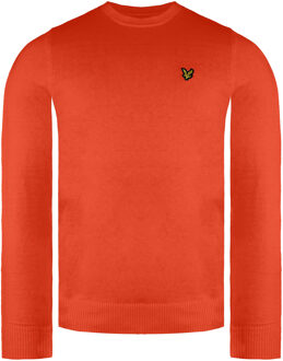 Lyle & Scott Merino Heren Oranje Trui - maat