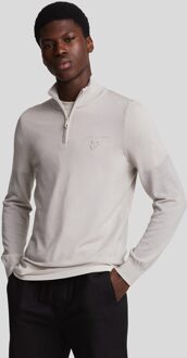 Lyle & Scott Merino Wol 1/4 Zip Trui - Cove Steen