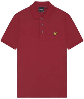 Lyle & Scott merk borstlogo bordeaux poloshirt Bourgogne