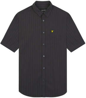 Lyle & Scott merk borstlogo gunmetal overhemd Donkergrijs - L